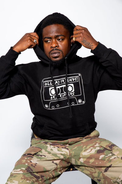 Black Classic Logo Hoodie | All My Friends Are Rappers