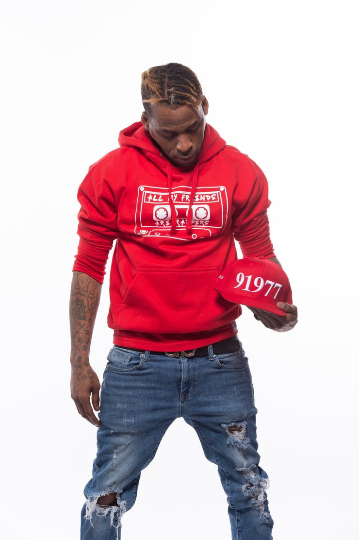 Red Classic Logo Hoodie | All My Friends Are Rappers